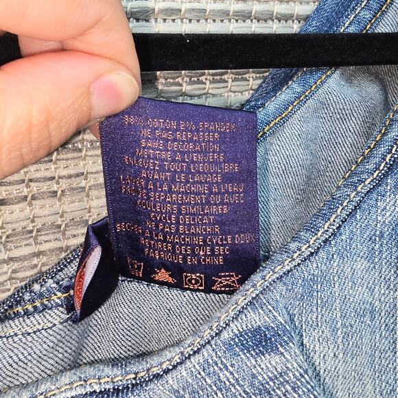 Dereon Denim Romper Womens Plus Size 1X VTG Y2K Urban Streetwear Blue Jean Belt - Picture 11 of 12